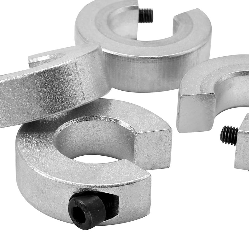 Opfiue 4PCS Shaft Collar for SBR20, 20mm Bore 40mm OD 12mm Thickness,Aluminum Alloy Locking Collars Clamp-On with M5 Set Screw, Anodized Linear Rail Stop for CNC and Linear Motion Systems - Image 2